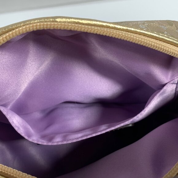 COACH Mini Signature Optic Lurex 40958 Shoulder Handbag Gold/Silver NO Tag EUC - Picture 10 of 13